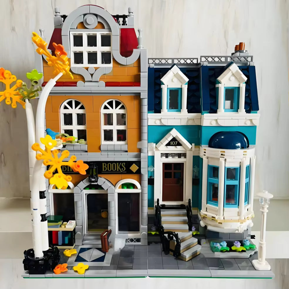 10270 MOC Bookshop with 5 Mini Figures Building Blocks Creator Expert 2504pcs