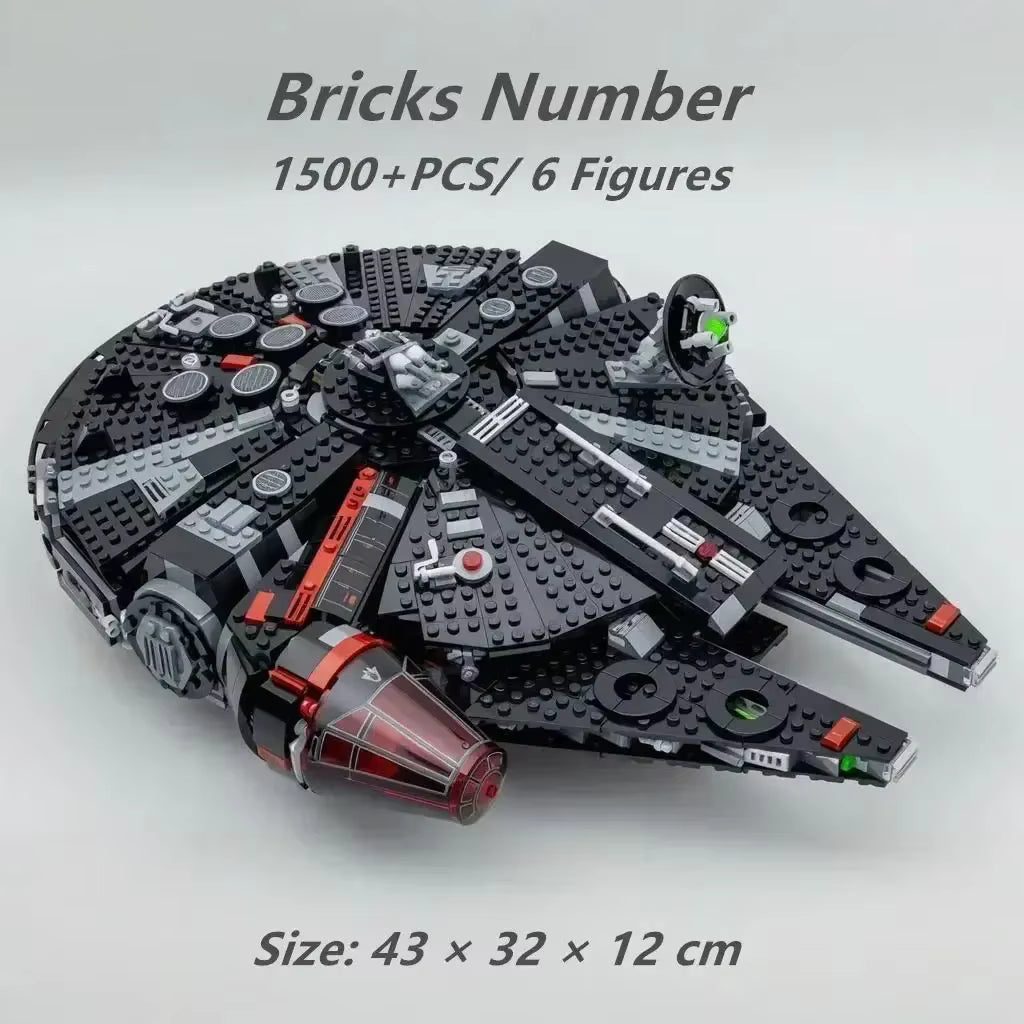 75389 MOC The Dark Falcon with 6 Mini Figures Building Blocks Star Wars 1579pcs