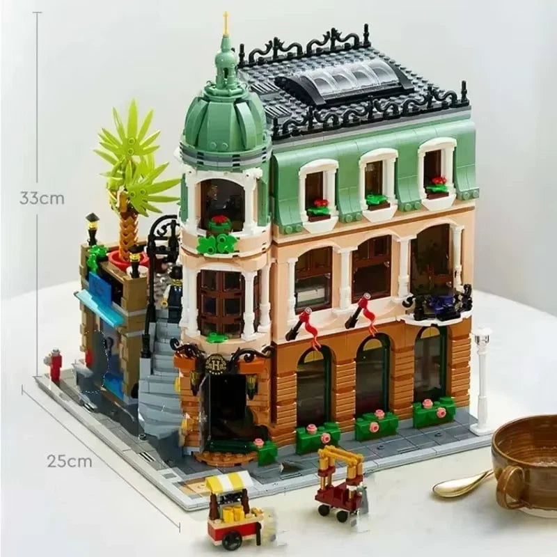 10297 MOC Hotel with 7 Mini Figures Building Blocks ICONS 3066pcs