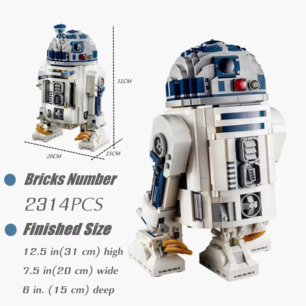 75308 MOC R2-D2 Building Blocks 2314pcs Star Wars