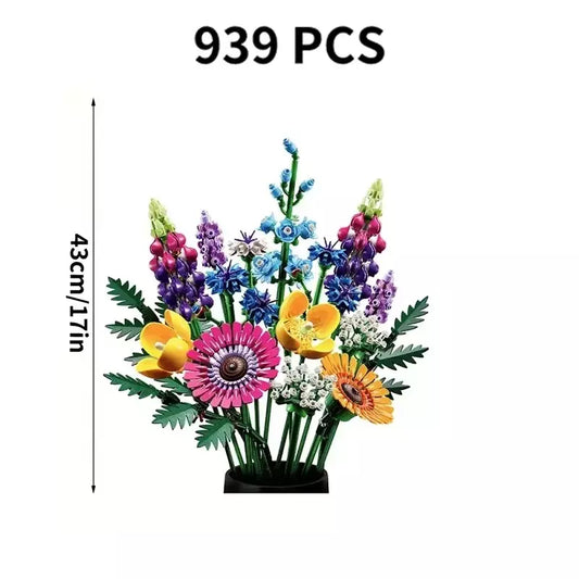10313 MOC Wildflower Bouquet Building Blocks 939pcs Botanical Collection Boxed Edition
