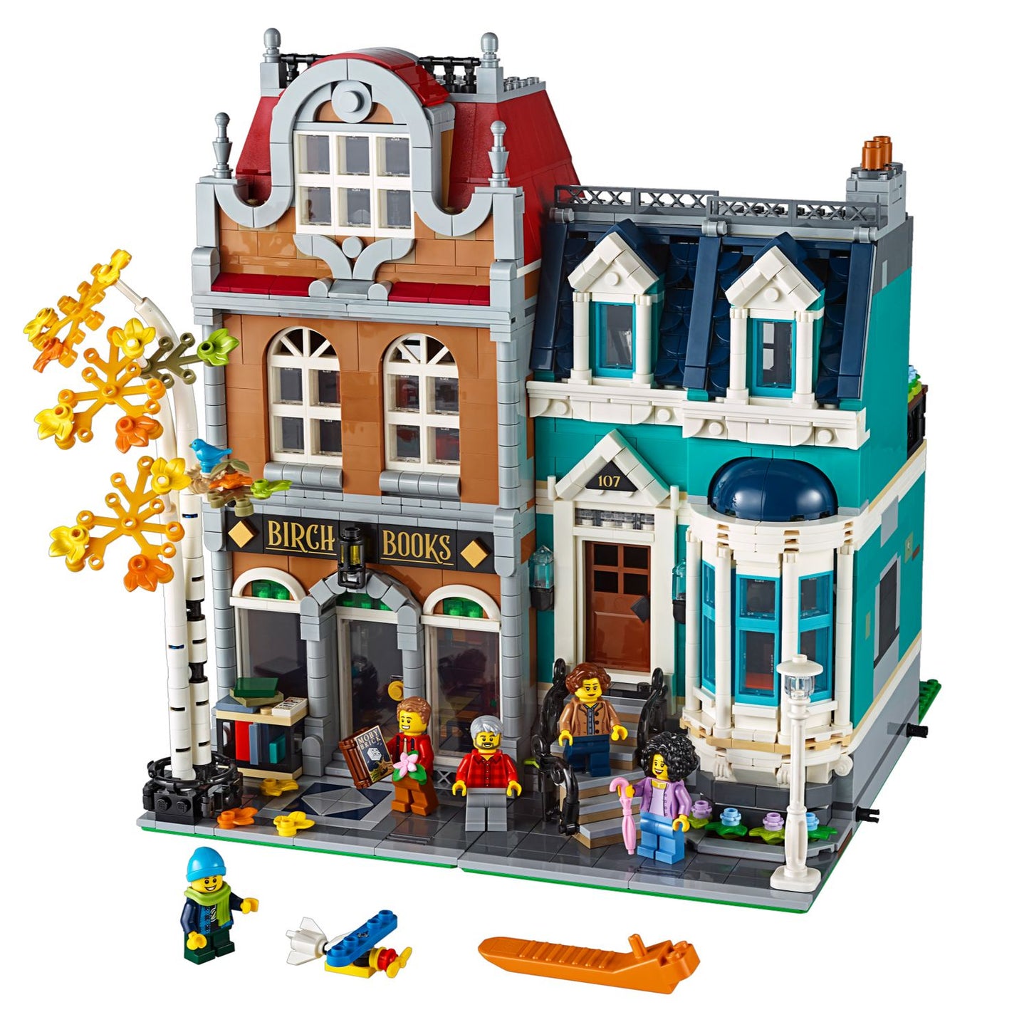10270 MOC Bookshop with 5 Mini Figures Building Blocks Creator Expert 2504pcs