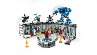 76125 MOC Iron Man Hall of Armor with 6 Mini Figures Building Blocks Marvel 524pcs