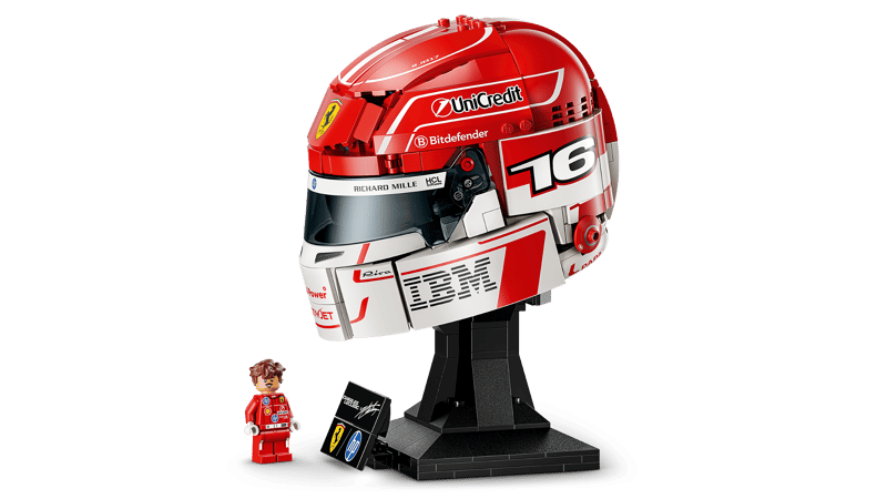 43014 MOC Scuderia Ferrari HP Charles Leclerc Helmet Building Blocks Editions 886pcs