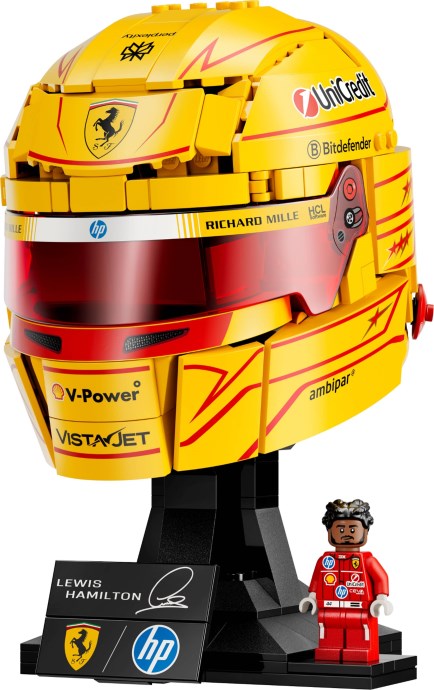 43022 MOC Scuderia Ferrari HP Lewis Hamilton Helmet Building Blocks Editions 884pcs