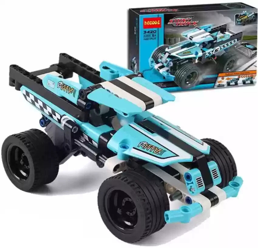 42059 MOC Stunt Truck Building Blocks 142pcs with Pull Back Technic