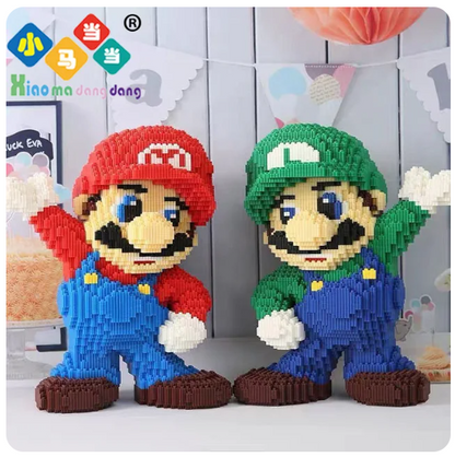 35cm Giant Luigi Super Mario Small Particle Building Blocks Adults Kids Puzzle