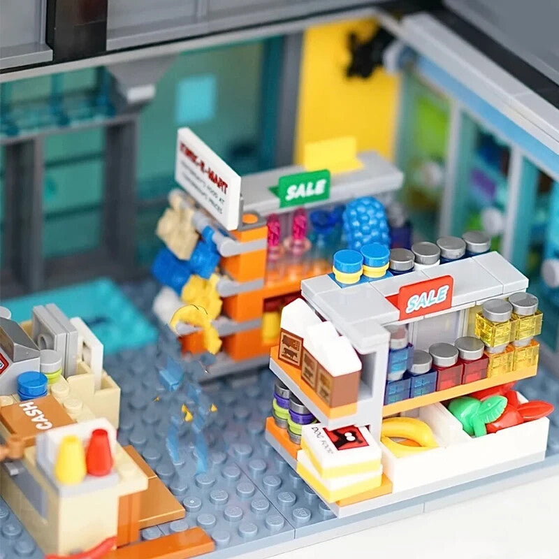 *NEW* MOC 71016 The Kwik-E-Mart Building Blocks with 6 Figures 2127pcs