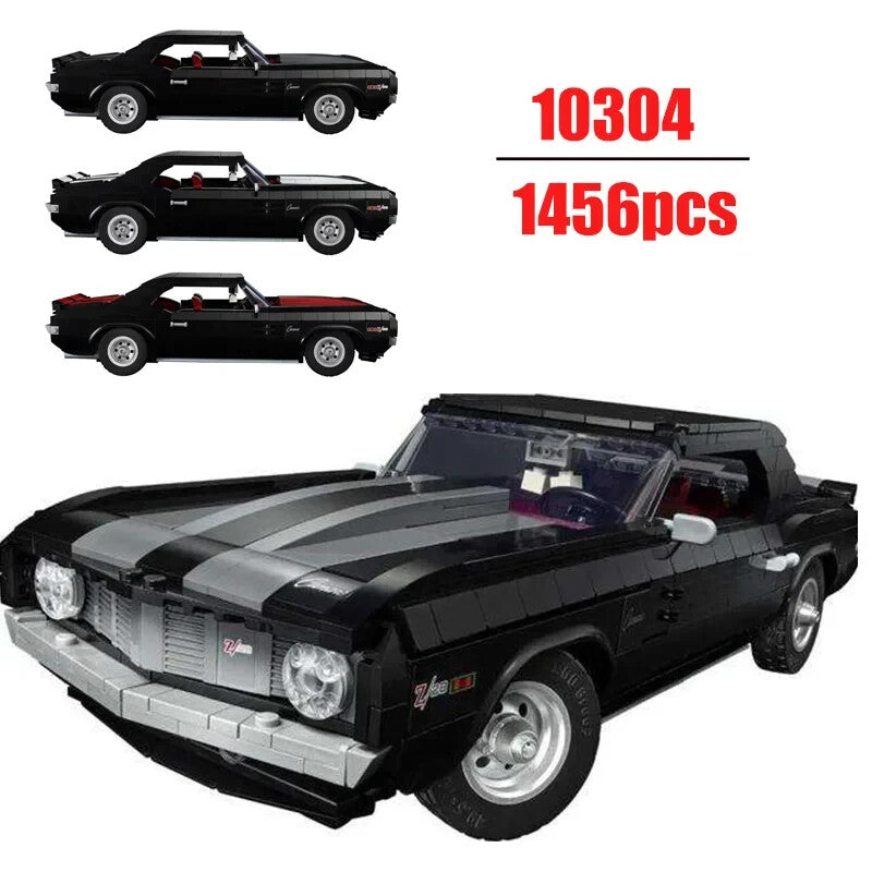 *NEW* 10304 MOC 1969 Chevrolet Camaro Z28 Building Blocks Icons 1456pcs
