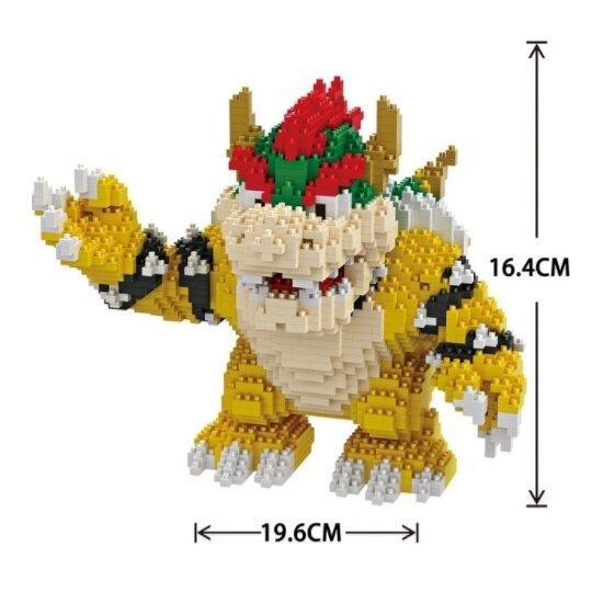 2200pcs Mighty Bowser Small Nano Particle Building Blocks Adults Kids Puzzle