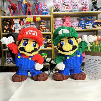 35cm Giant Luigi Super Mario Small Particle Building Blocks Adults Kids Puzzle