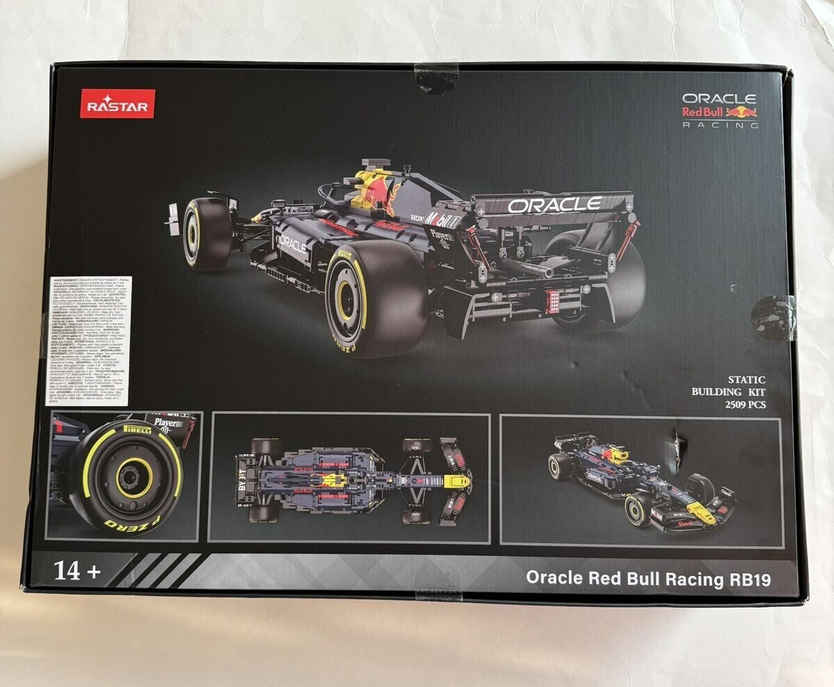 Boxed Red Bull F1 Oracle RB19 1:8 RASTAR 92410 Building Blocks Set 2509pcs