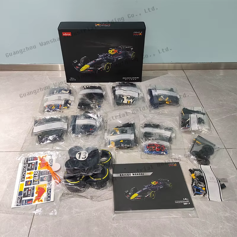 Boxed Red Bull F1 Oracle RB19 1:8 RASTAR 92410 Building Blocks Set 2509pcs