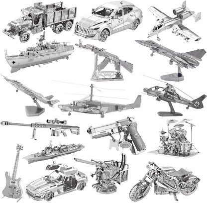 3D Metal Puzzles Jigsaw 4* Difficulty DIY Model Building Kits Toy for Adults