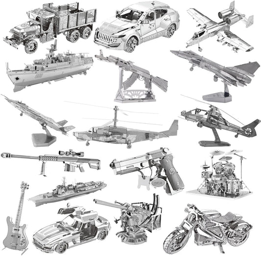 3D Metal Puzzles Jigsaw 4* Difficulty DIY Model Building Kits Toy for Adults