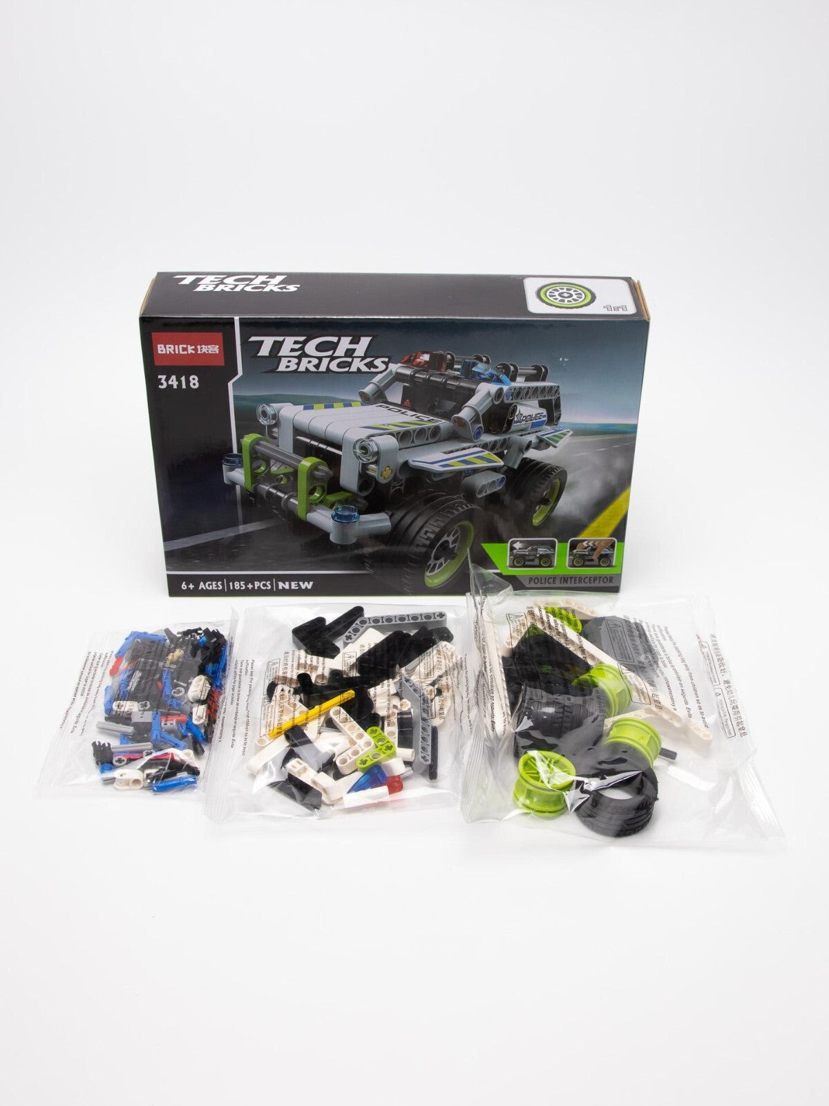 42047 MOC Police Interceptor Building Blocks 185pcs with Pull Back Technic