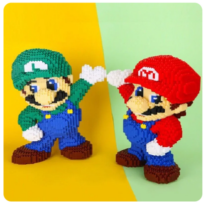 35cm Giant Luigi Super Mario Small Particle Building Blocks Adults Kids Puzzle