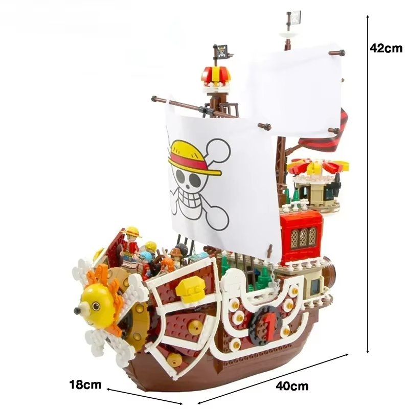 *NEW* MOC 6298 Thousand Sunny - One Piece with Figures Building Blocks 1484pcs