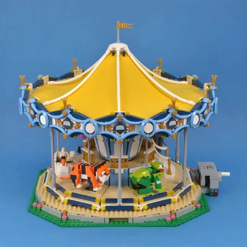 10257 MOC Carousel w/ Motor & 6 Figures Building Blocks 2670pcs Creator Expert