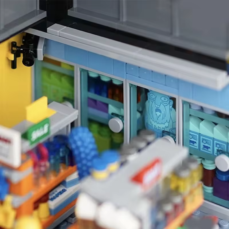 *NEW* MOC 71016 The Kwik-E-Mart Building Blocks with 6 Figures 2127pcs