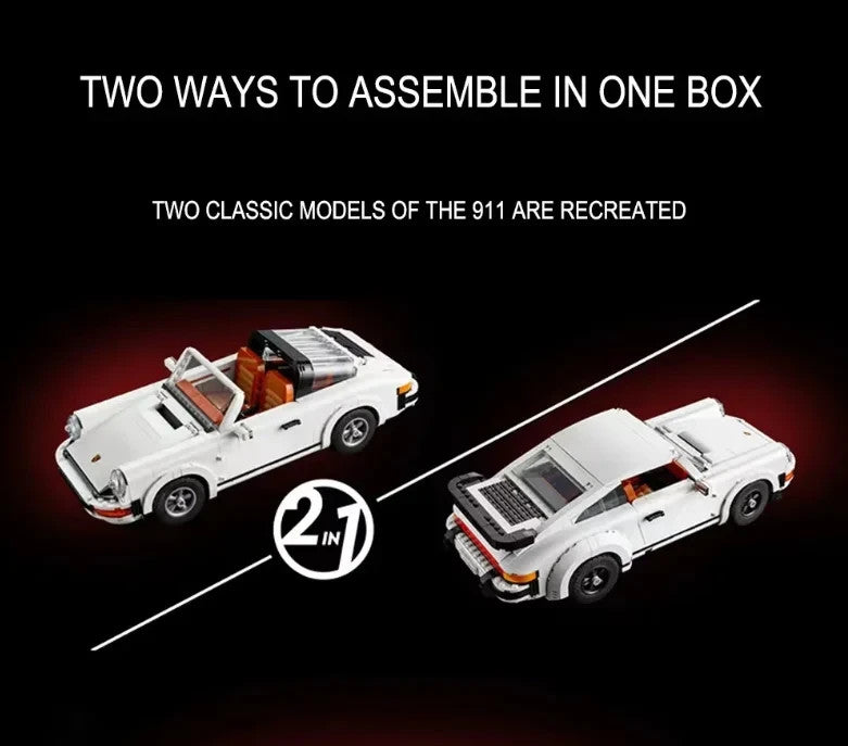 *NEW* MOC 10295 Porsche 911 Building Blocks ICONS 1458pcs