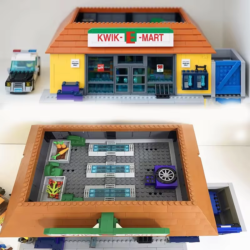 *NEW* MOC 71016 The Kwik-E-Mart Building Blocks with 6 Figures 2127pcs