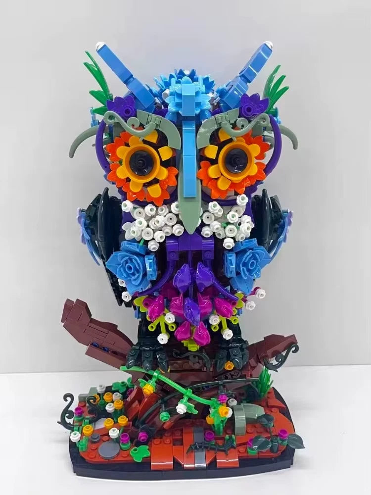 90109 MOC Hooter Owl Building Blocks 1358pcs Botanical Collection