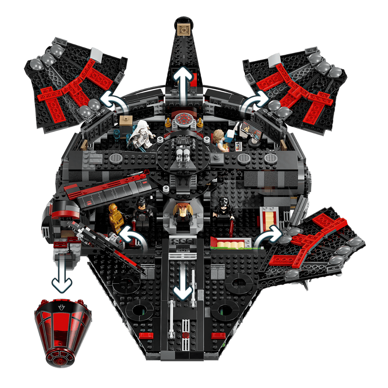 75389 MOC The Dark Falcon with 6 Mini Figures Building Blocks Star Wars 1579pcs