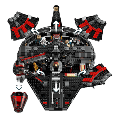 75389 MOC The Dark Falcon with 6 Mini Figures Building Blocks Star Wars 1579pcs