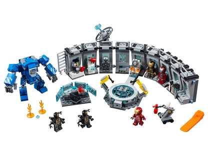 76125 MOC Iron Man Hall of Armor with 6 Mini Figures Building Blocks Marvel 524pcs