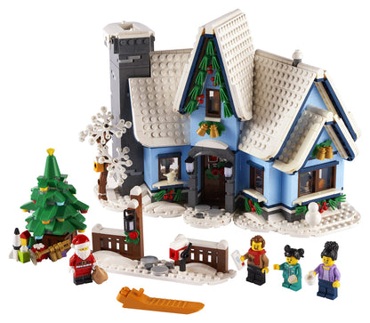 10293 MOC Santa’s Visit with 4 Mini Figures Building Blocks Icons 1445pcs Boxed Edition