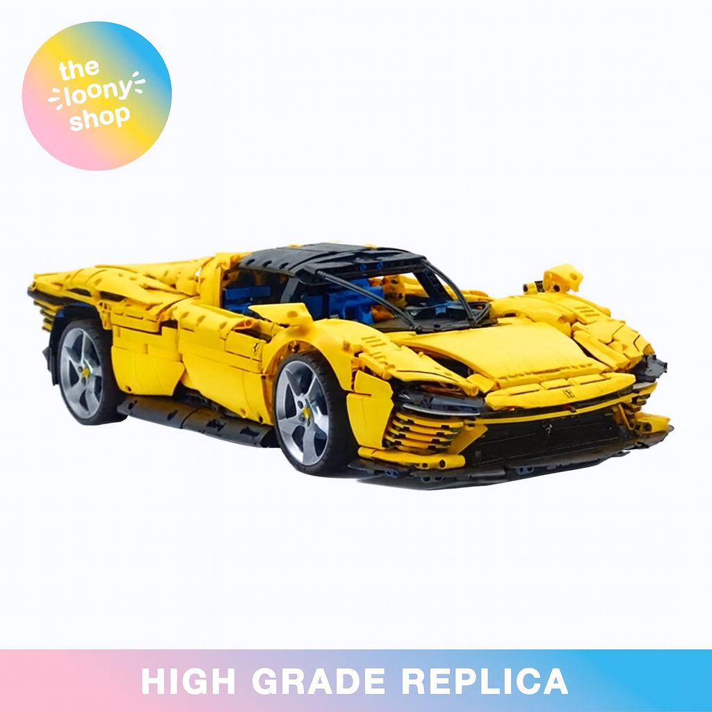 42143 MOC Ferrari Daytona Yellow SP3 Building Blocks MOC Technic 3778pcs