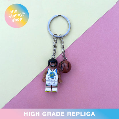 Curry Inspired Minifigure Keyring MOC Brick Keychain