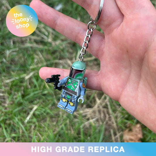 Din Grogu Inspired Minifigure Keyring MOC Brick Keychain