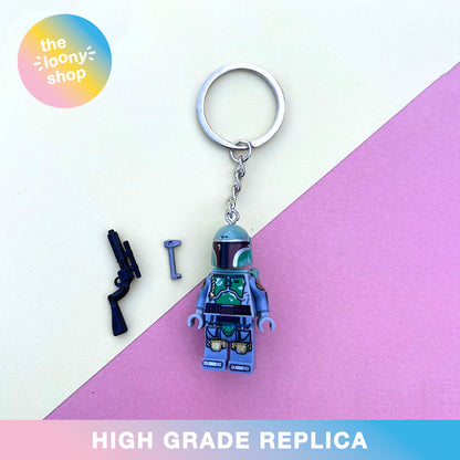 Din Grogu Inspired Minifigure Keyring MOC Brick Keychain