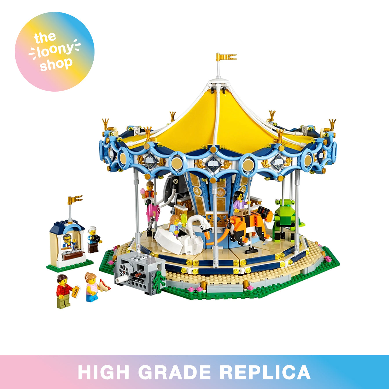 10257 MOC Carousel Static & 6 Figures Building Blocks 2670pcs Creator Expert