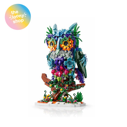 90109 MOC Hooter Owl Building Blocks 1358pcs Botanical Collection