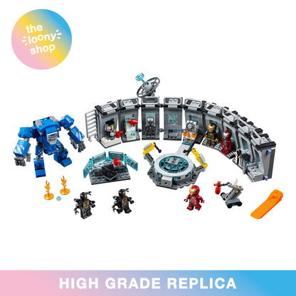 76125 MOC Iron Man Hall of Armor with 6 Mini Figures Building Blocks Marvel 524pcs