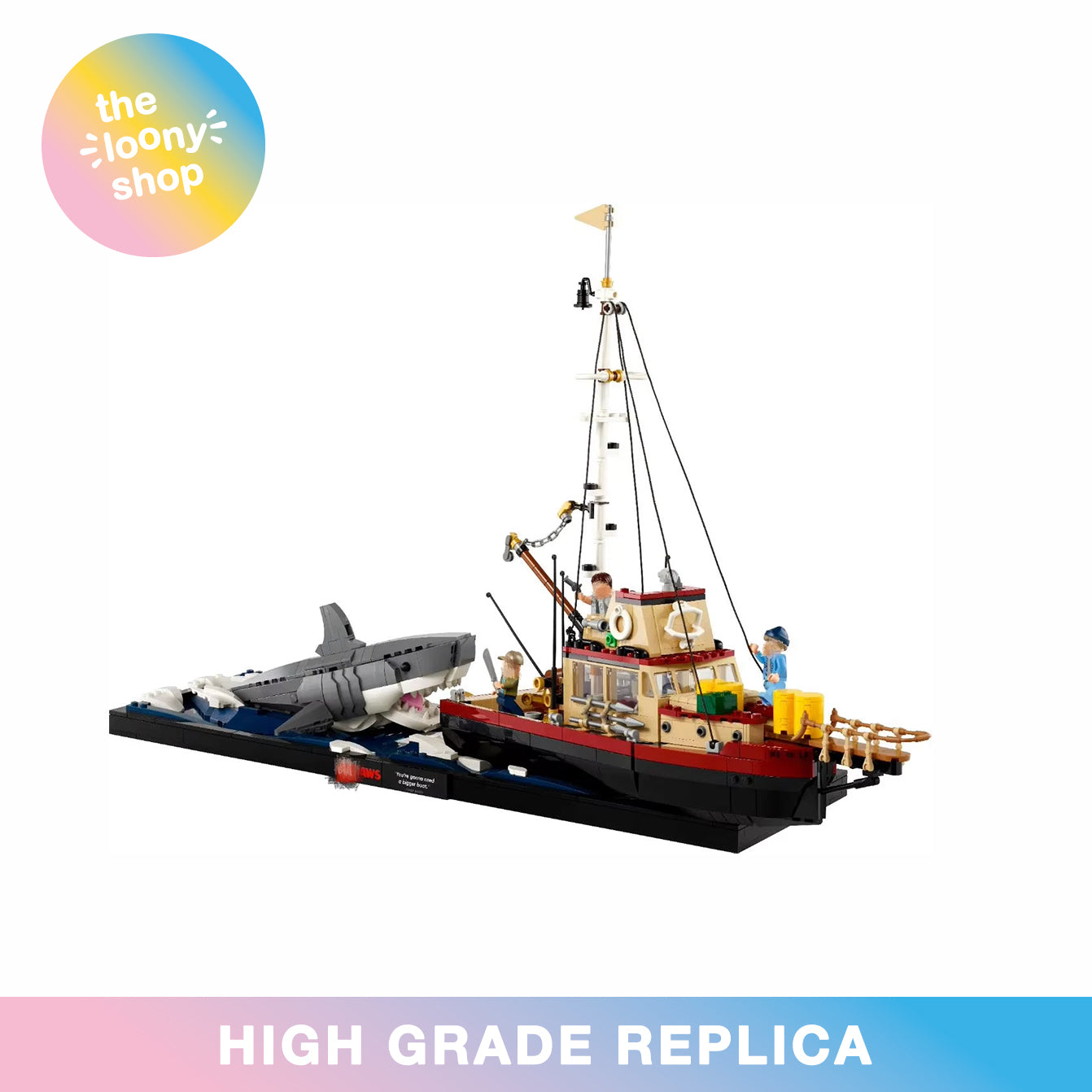 21350 MOC Jaws with 3 Mini Figures Building Blocks Ideas 1497pcs Boxed Edition