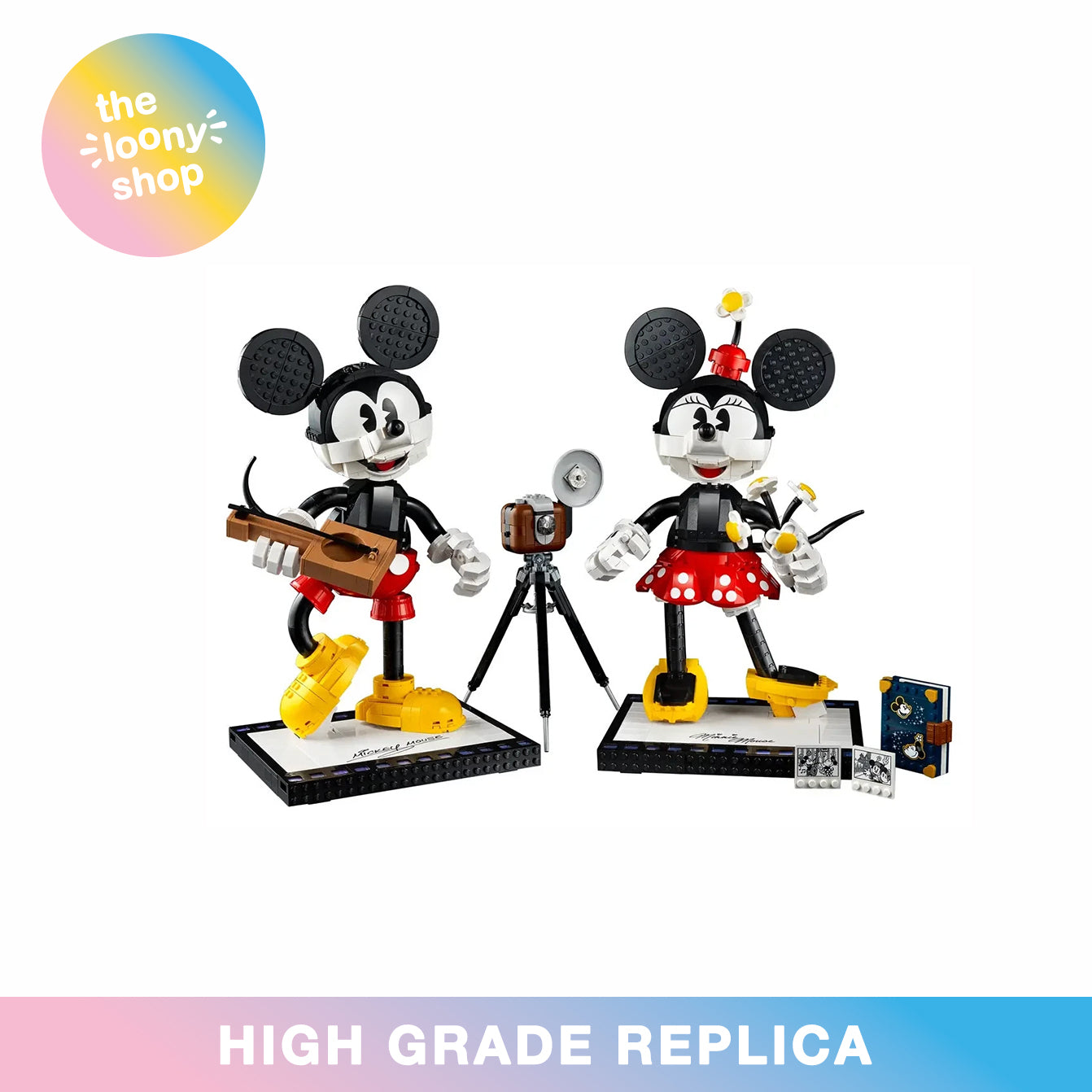 43179 MOC Mickey Mouse & Minnie Mouse Building Blocks 1739pcs Disney