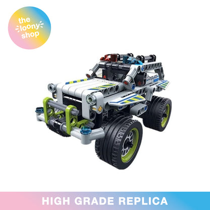 42047 MOC Police Interceptor Building Blocks 185pcs with Pull Back Technic