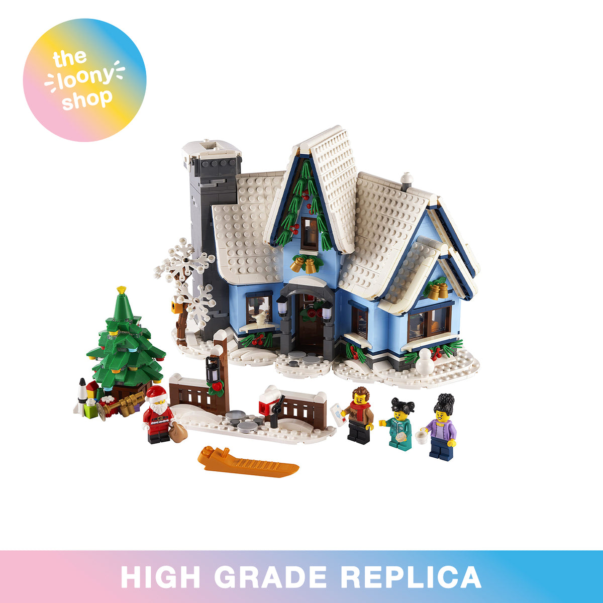 10293 MOC Santa’s Visit with 4 Mini Figures Building Blocks Icons 1445pcs Boxed Edition