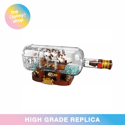 21313 MOC Ship in a Bottle 962pcs Decorative Nautical Display Set (Gift Box Edition)