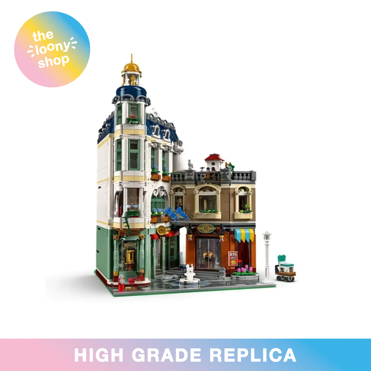 11371 MOC Shopping Street with 7 Mini Figures Building Blocks Icons 3456pcs