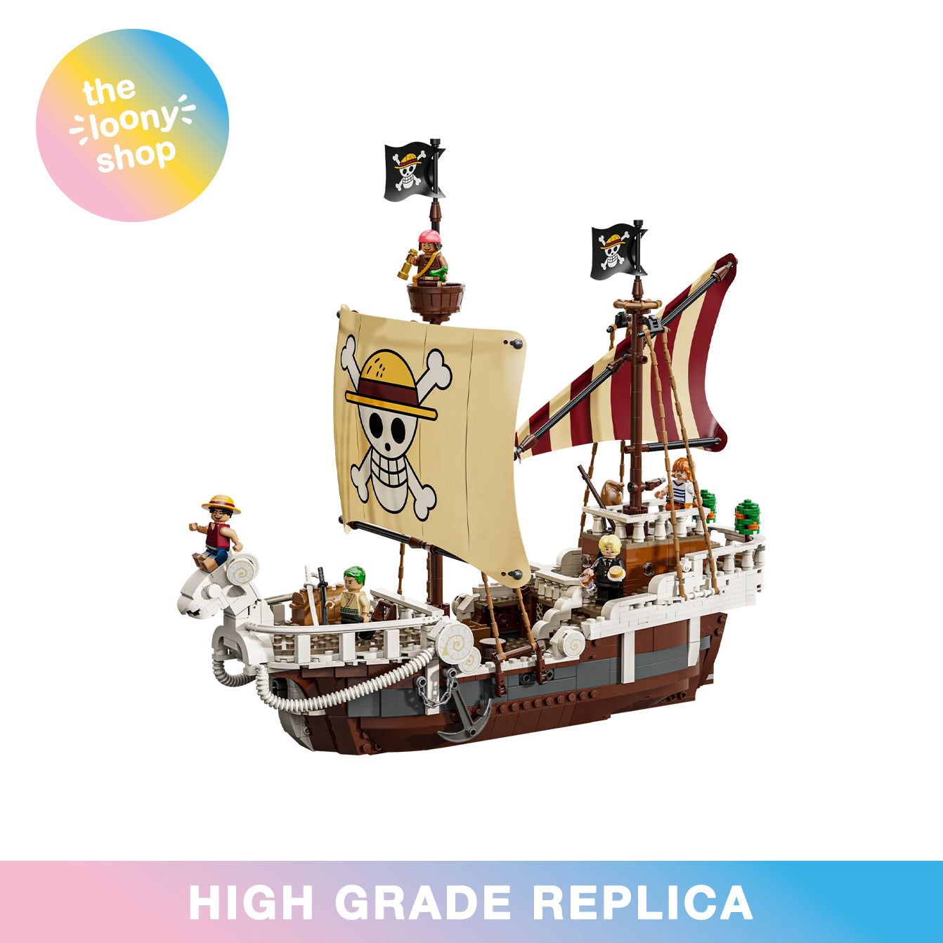 75639 MOC The Going Merry Pirate Ship Building Blocks One Piece 1376pcs