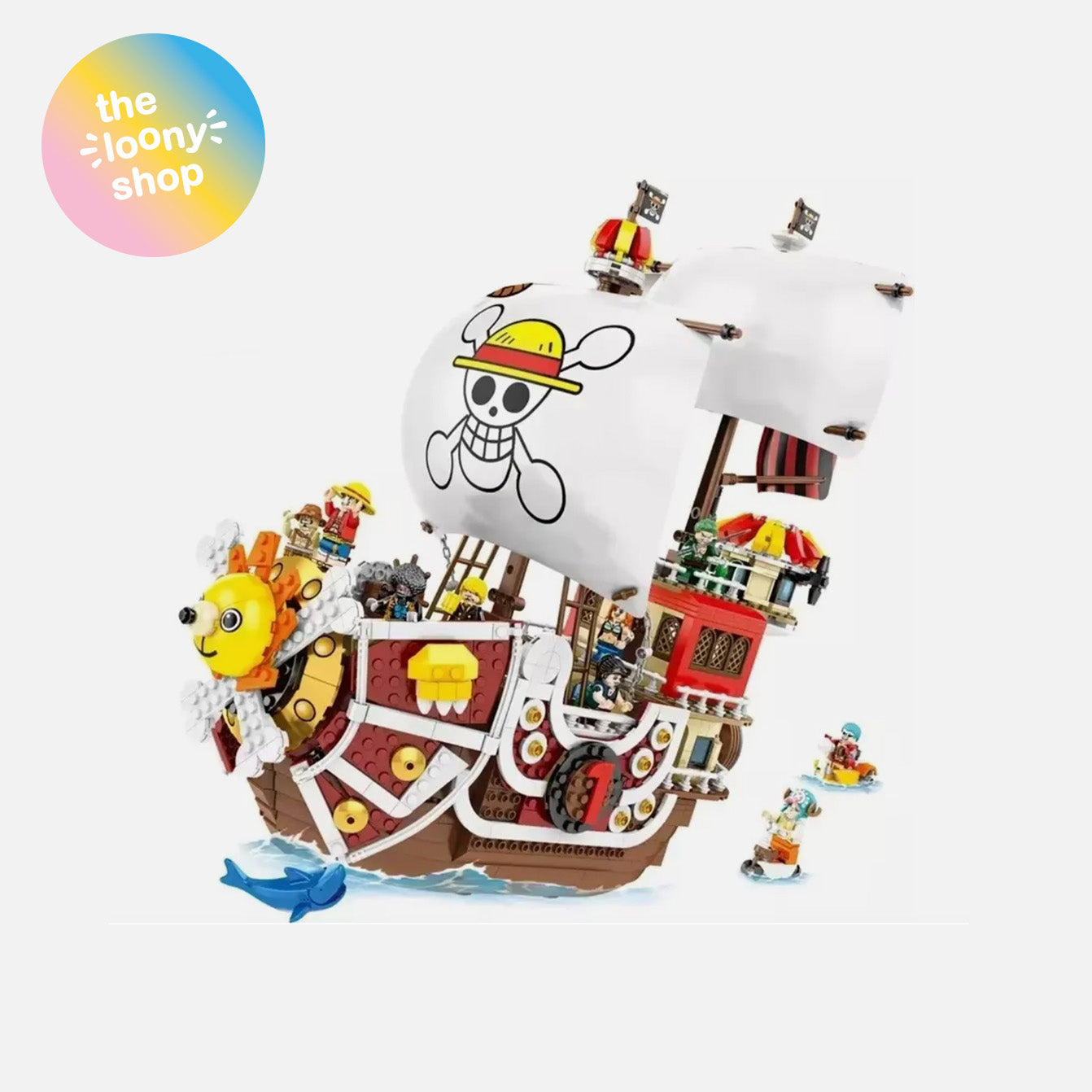 6298 MOC Thousand Sunny - One Piece with Figures Building Blocks 1484pcs