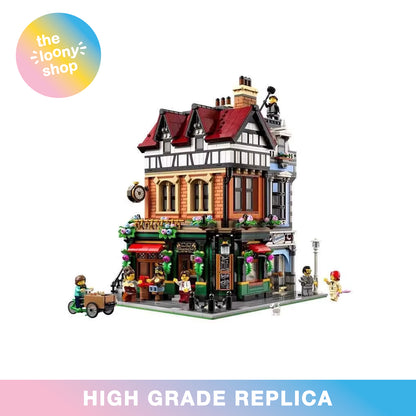 10350 MOC Tudor Corner with 8 Mini Figures Building Blocks Icons 3266pcs