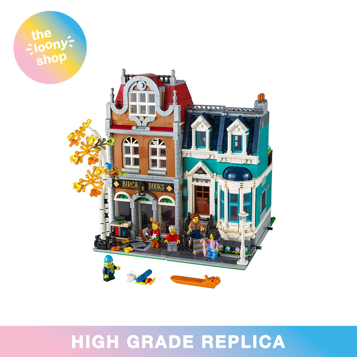 10270 MOC Bookshop with 5 Mini Figures Building Blocks Creator Expert 2504pcs