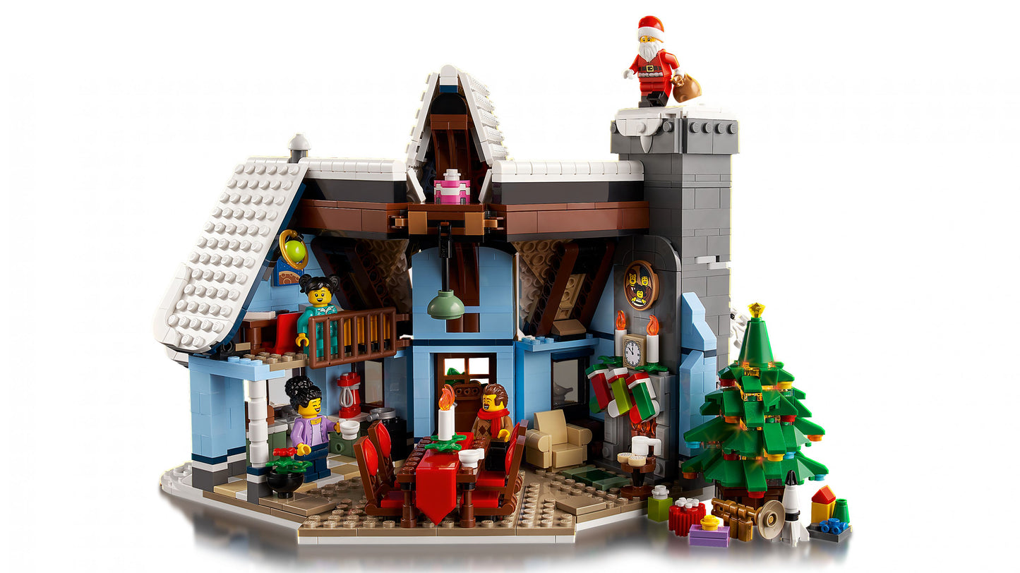 10293 MOC Santa’s Visit with 4 Mini Figures Building Blocks Icons 1445pcs Boxed Edition