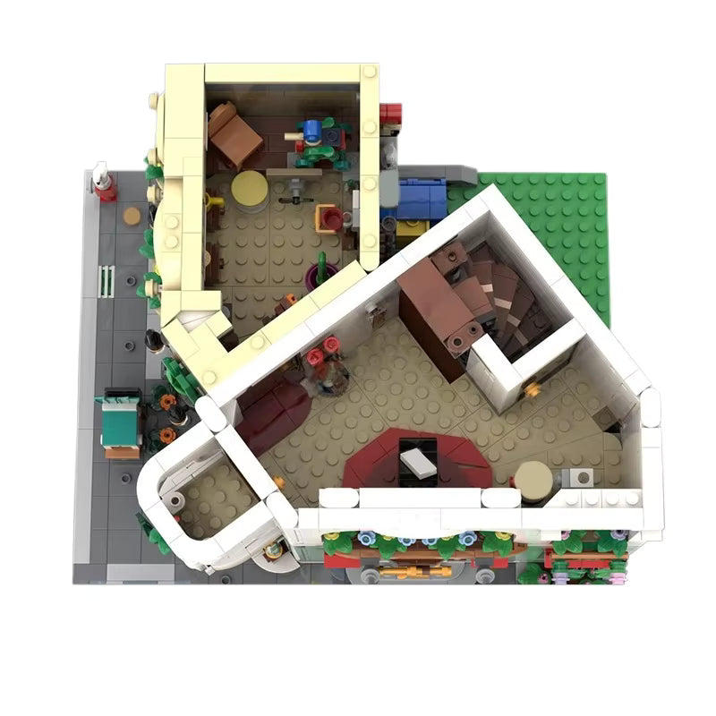 11371 MOC Shopping Street with 7 Mini Figures Building Blocks Icons 3456pcs